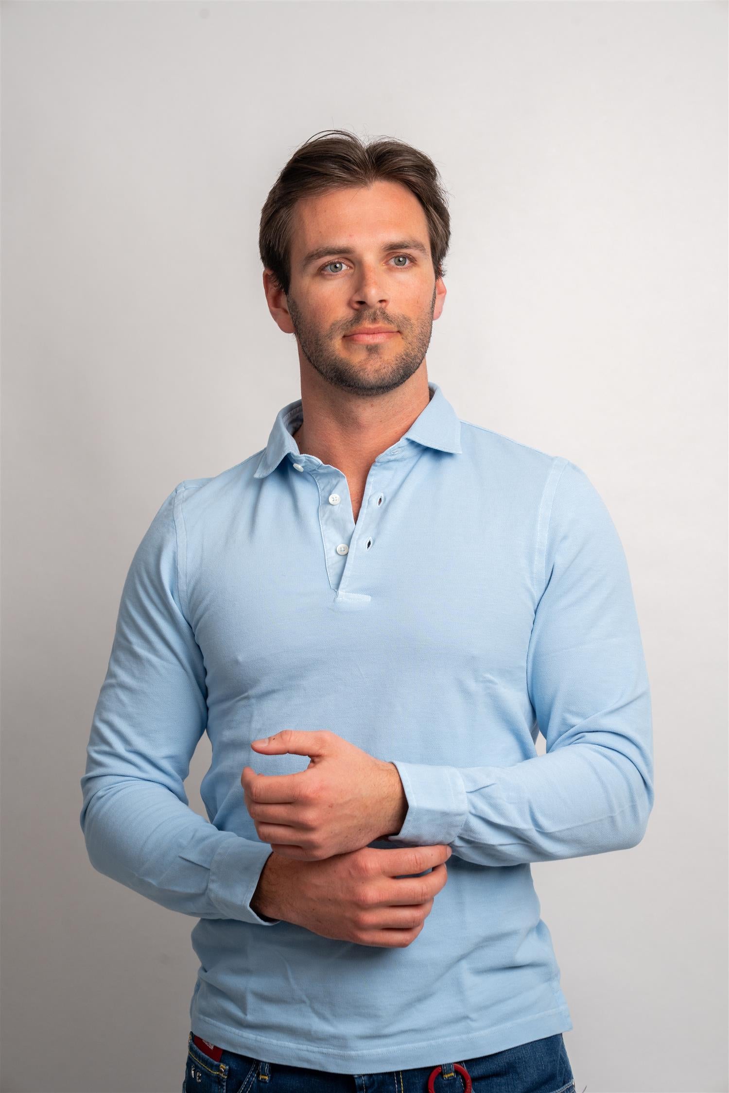 Pique Long Sleeve - Lyseblå