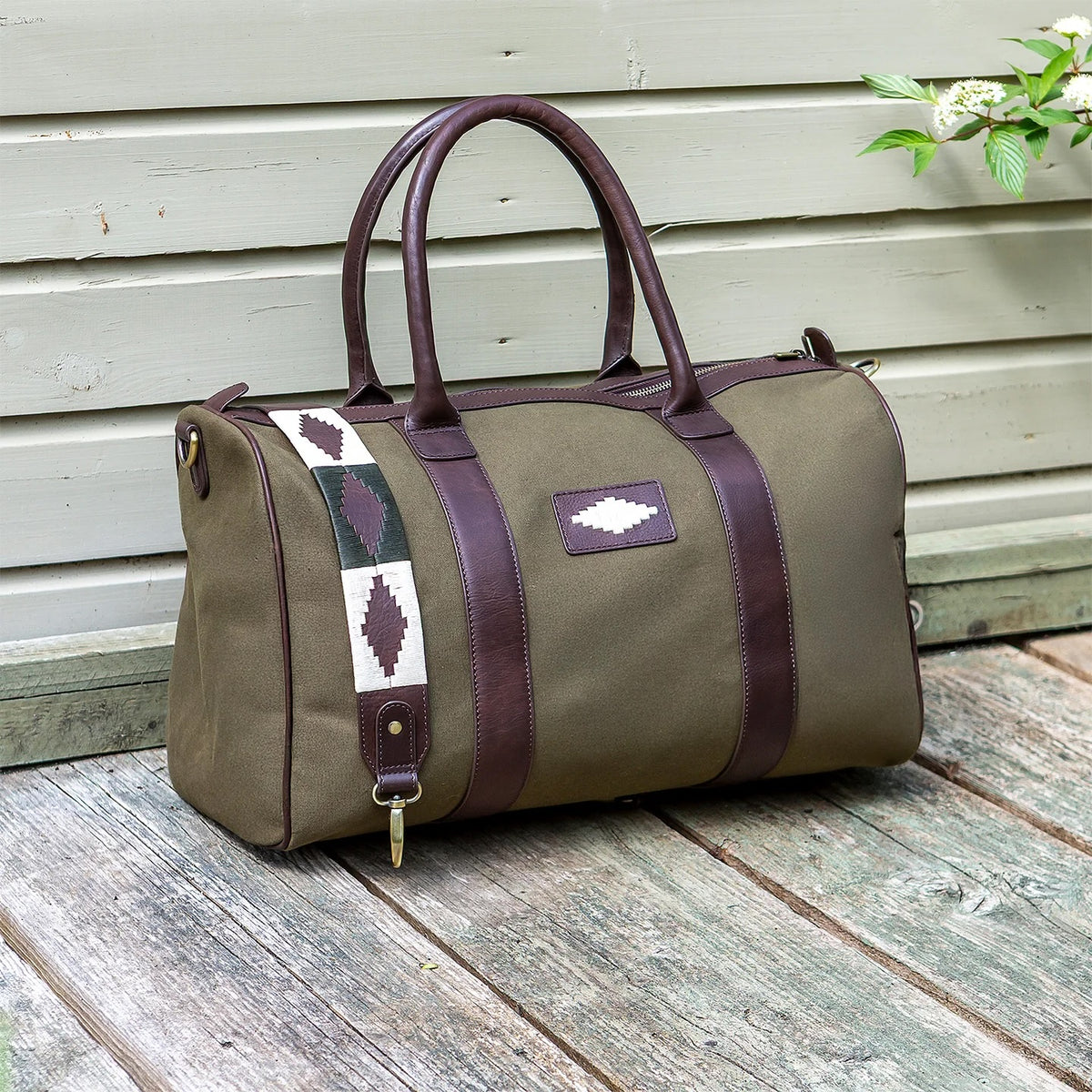 Varon Small Travel Bag - Brown/Forest