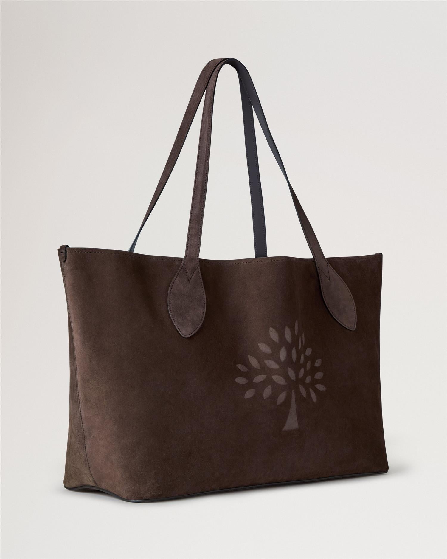Oversized Suede Tote Chocolate