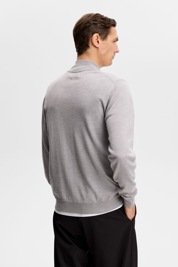 Kiyan Quater Zip - Light Grey