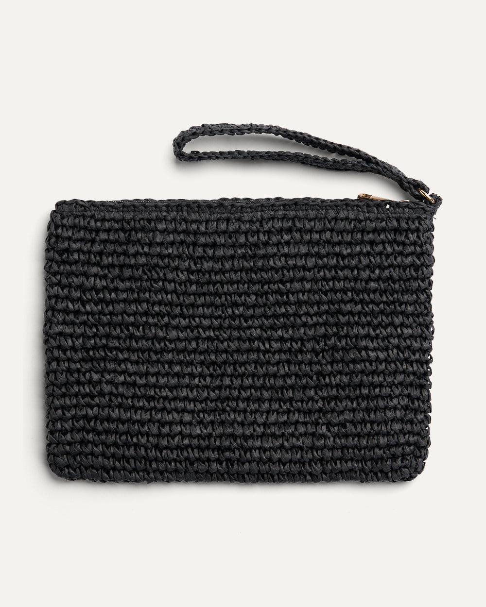 Mim Straw Clutch Black