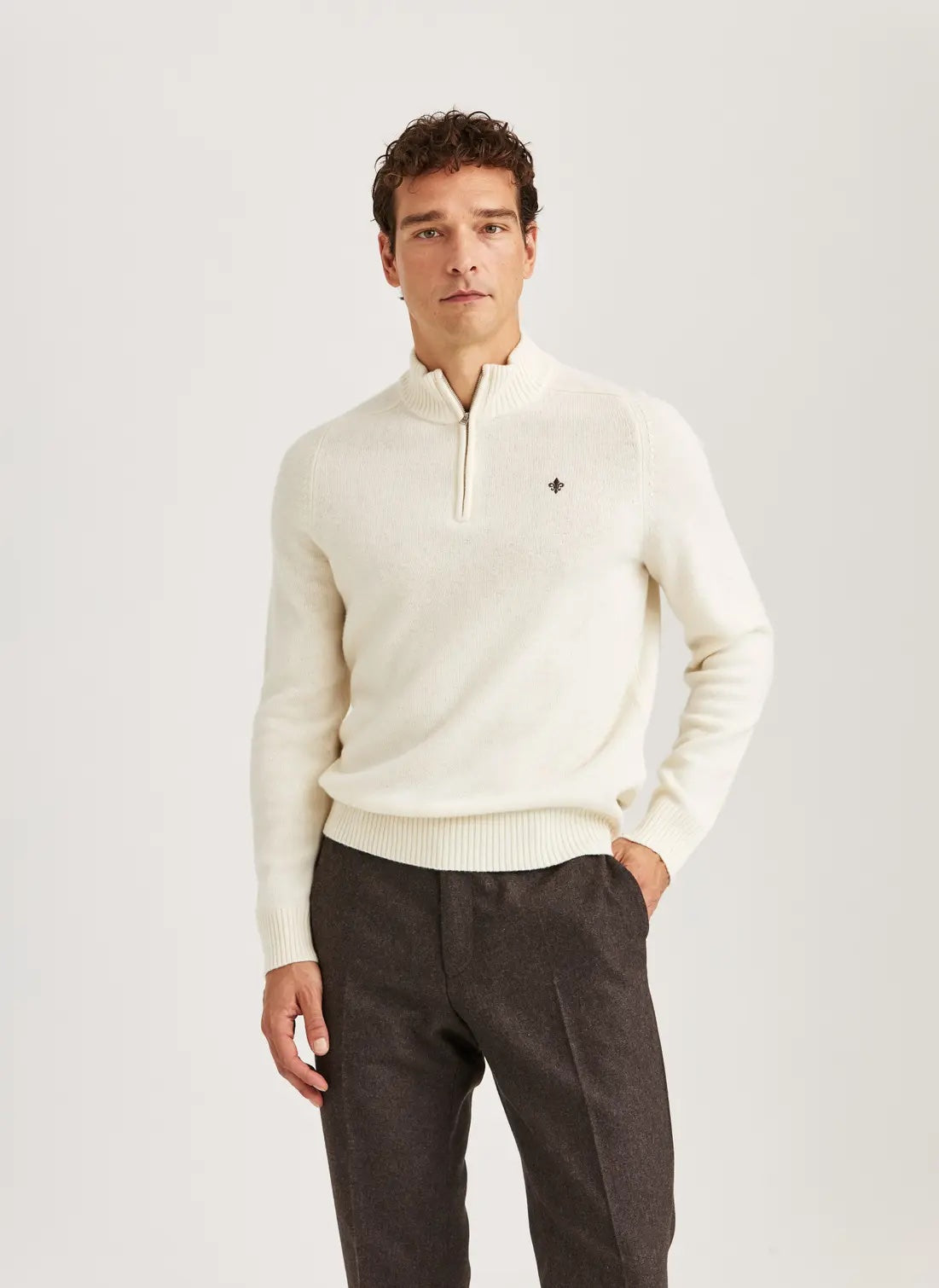 New Hertford Half Zip - Off White