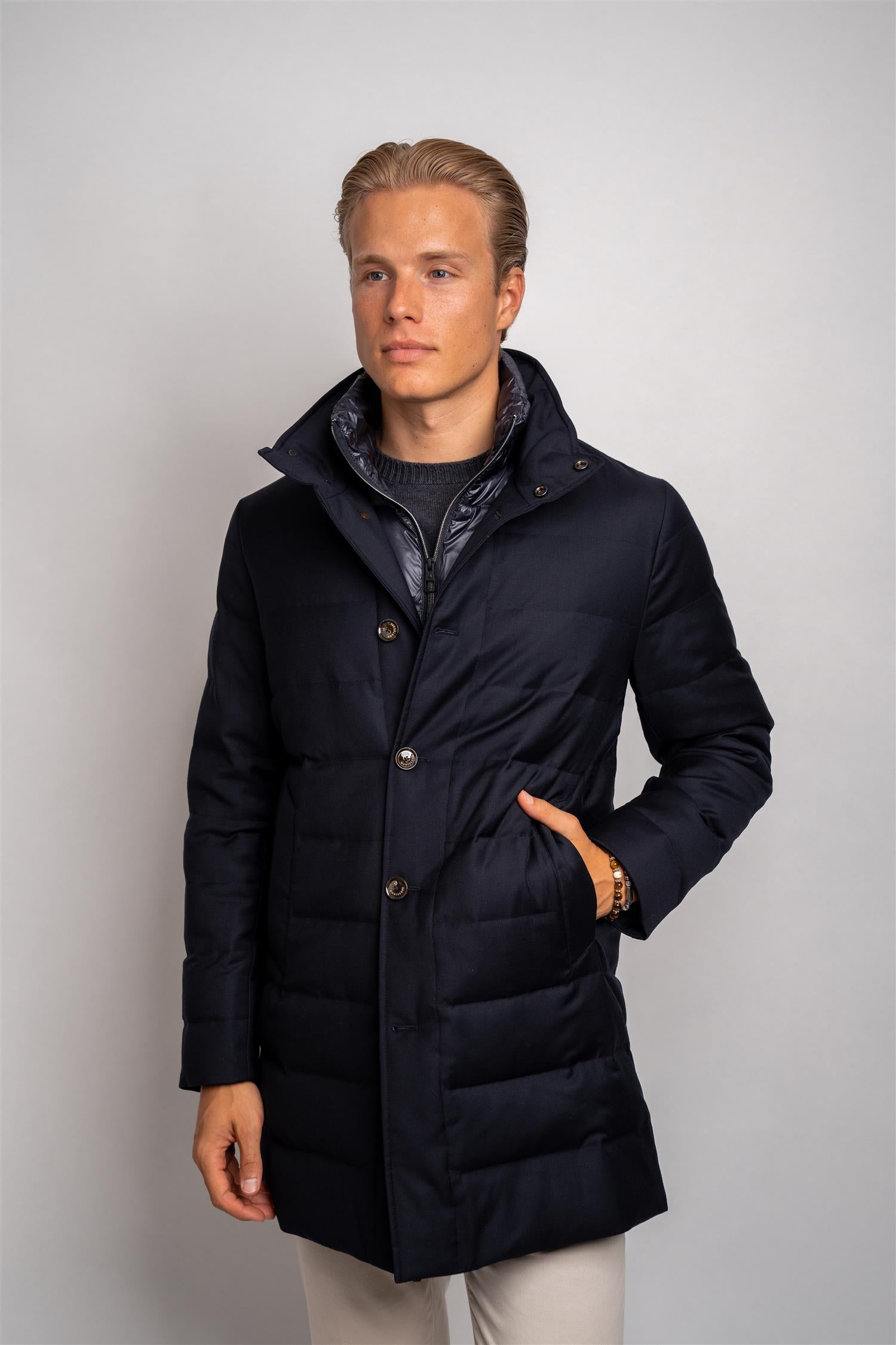 Man Down Coat - Dark Blue