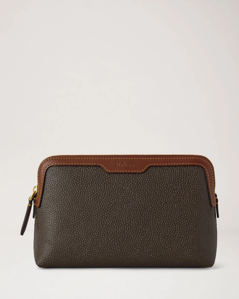 Small Cosmetic Pouch - Mole & Cognac Bio Based Scotchgrain