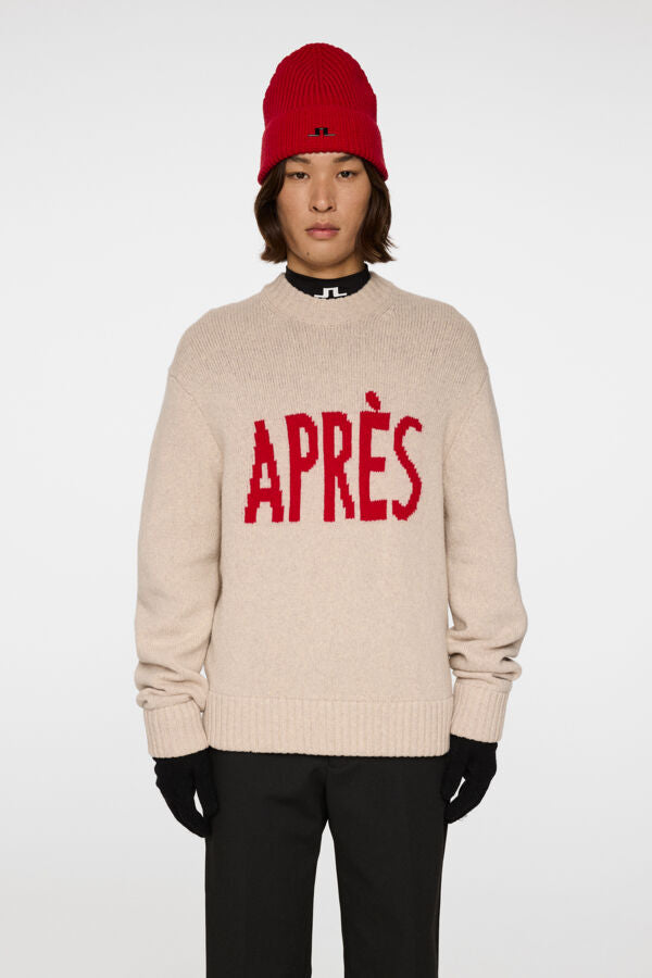 Fabian Graphic Knit Sweater - Moonbeam