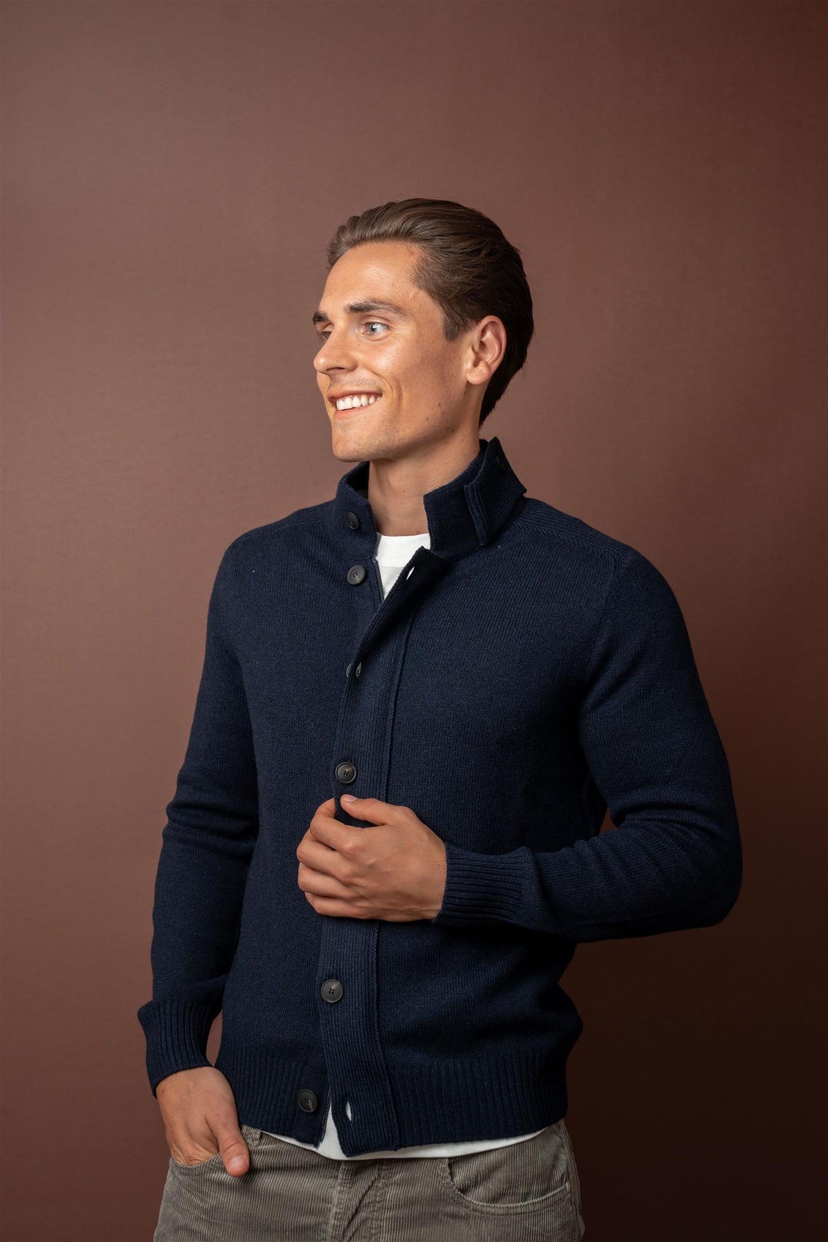 Giubbino Cardigan - Navy