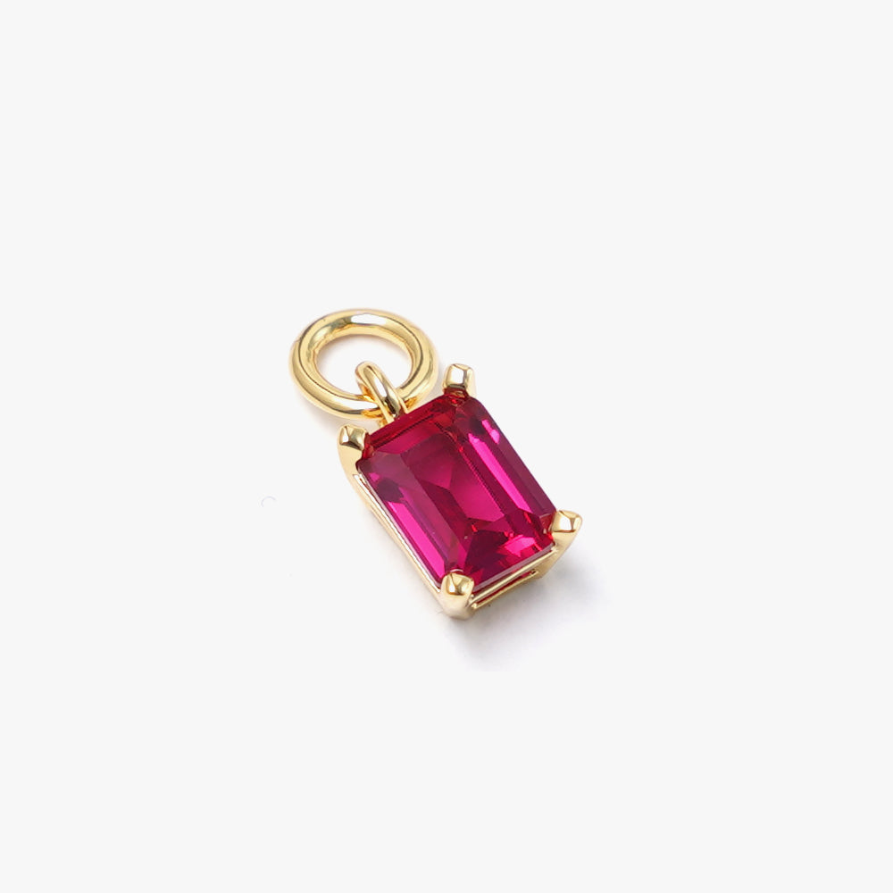 One Stone Pendant Pink Gold