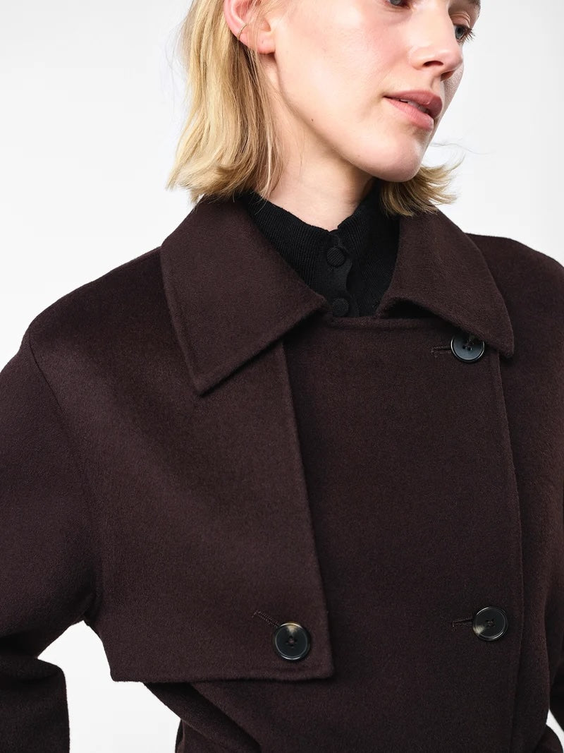 Thale Wool Trenchcoat Dark Brown