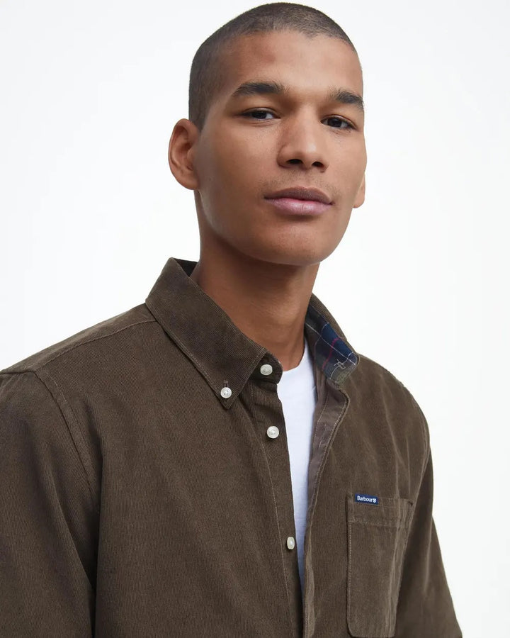 Ramsey Tailored Cord Shirt - Brown