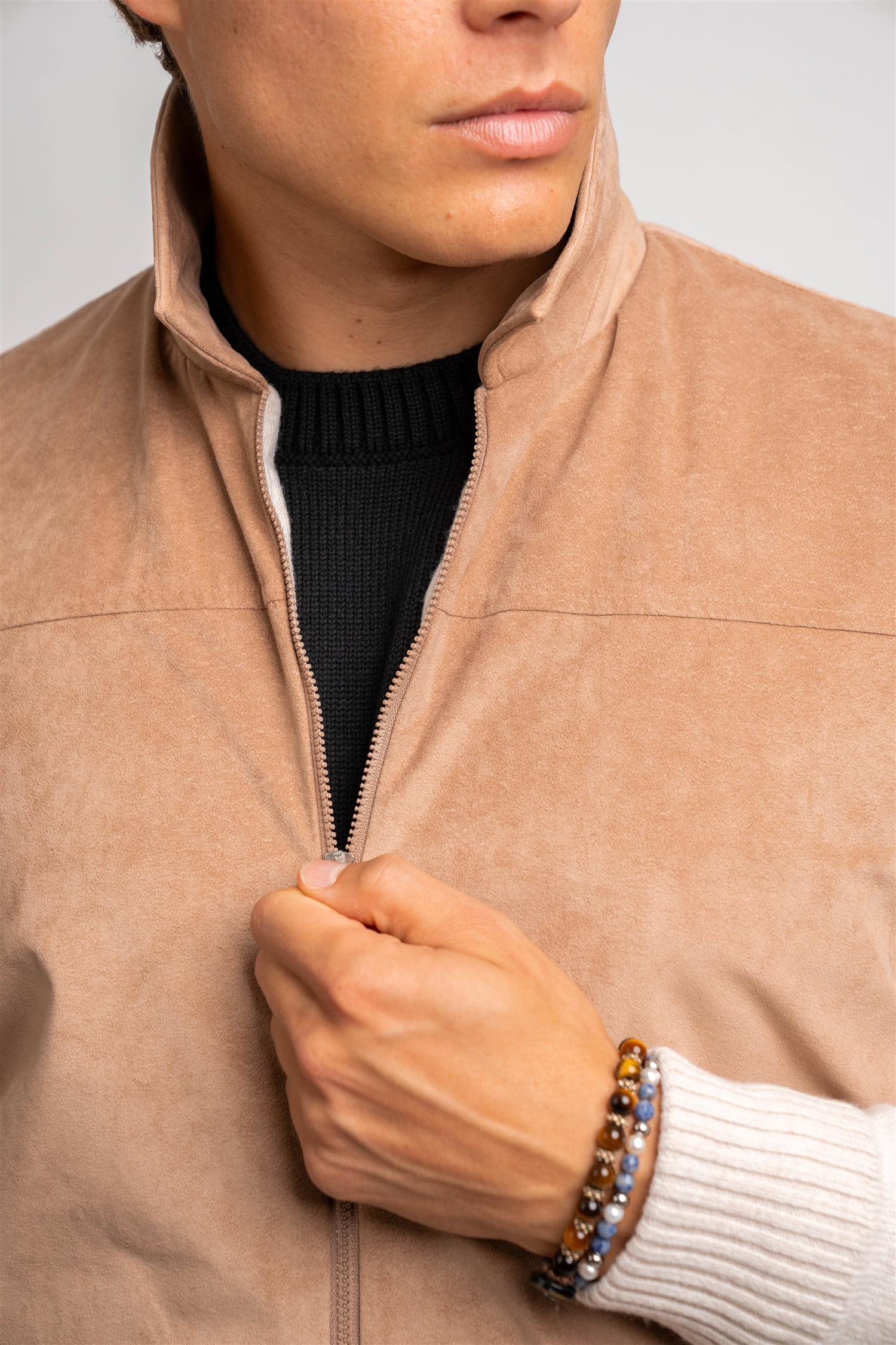 Jacket Zip - Camel/Beige