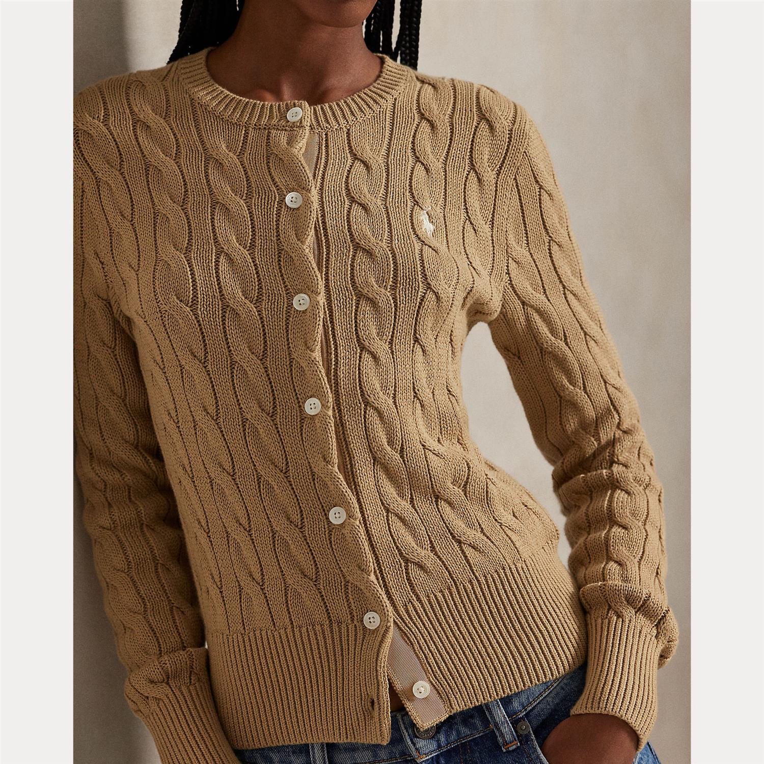 Long Sleeve Cardigan Khaki