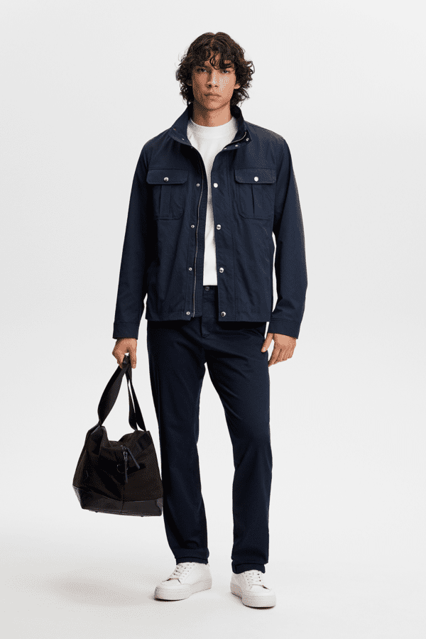 Chase Cotton Stretch Pants - Navy