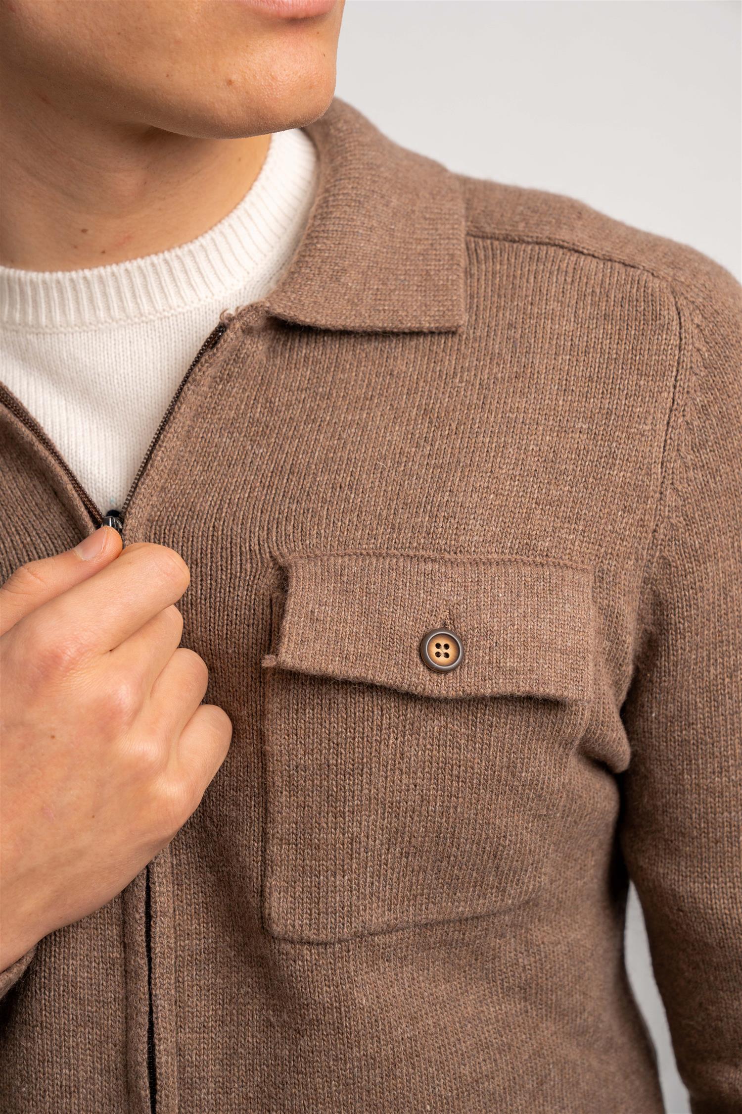 CARDIGAN BUTTONS - Brown