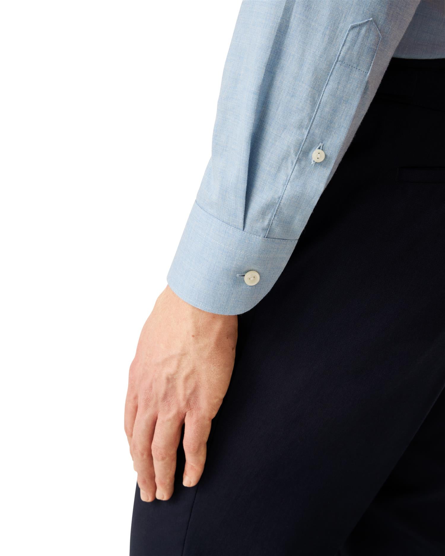 Solid Signature Flannel Shirt - Blue