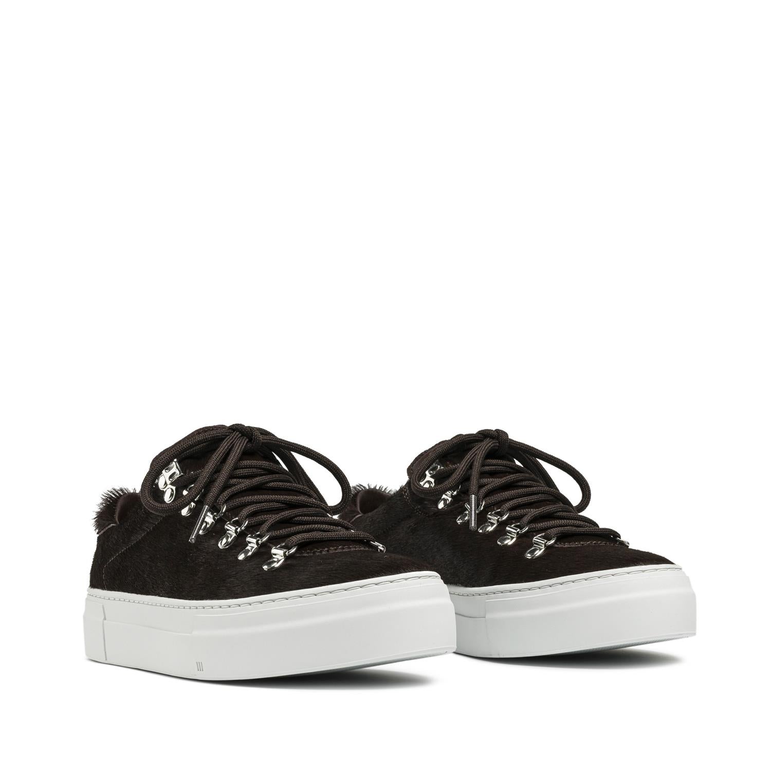 W Marostica Low Platform Dark Brown Haircalf