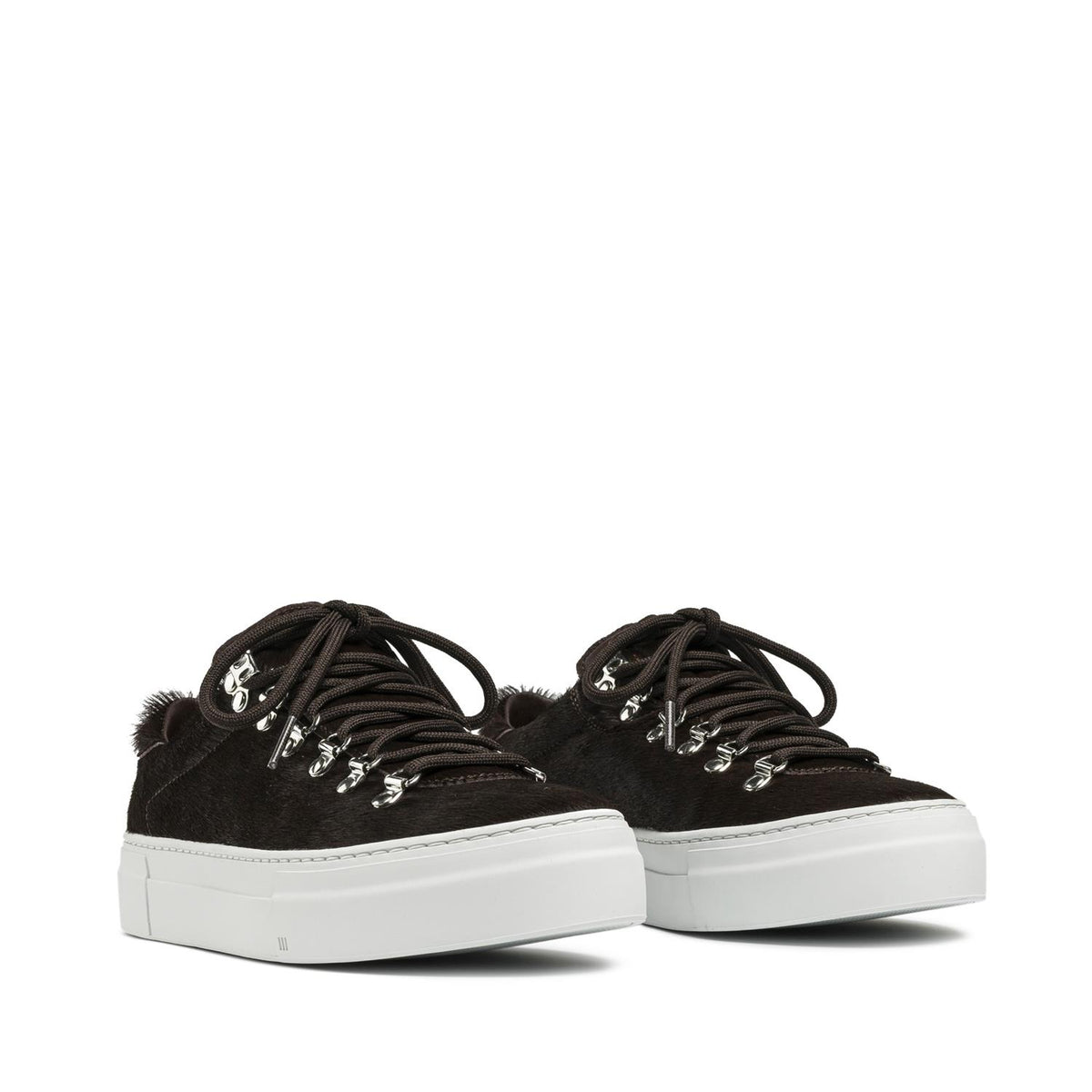 W Marostica Low Platform Dark Brown Haircalf