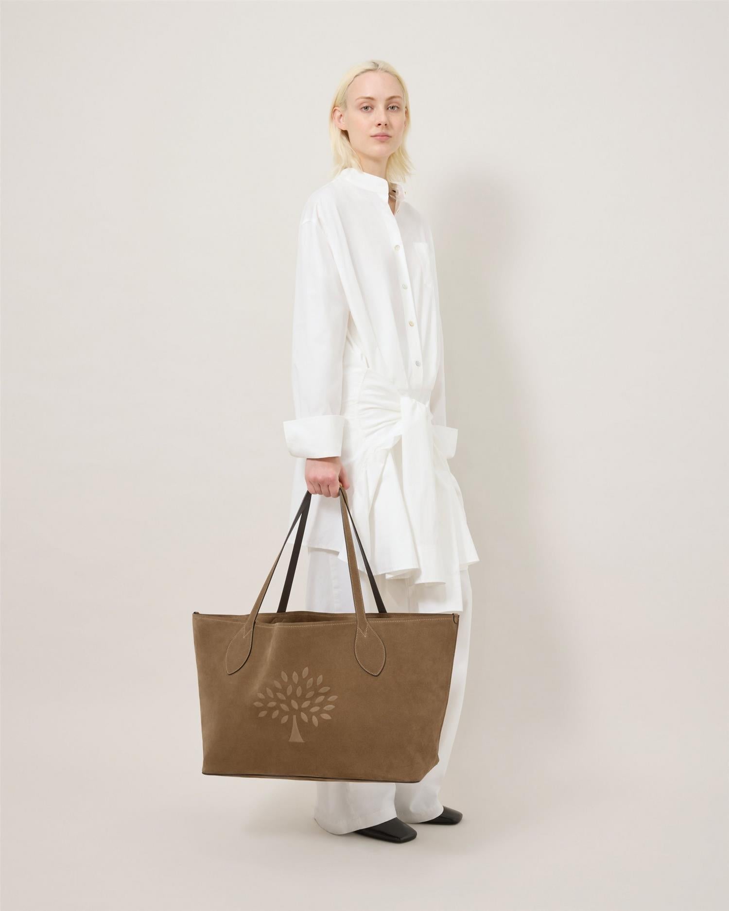 Oversized Suede Tote Salcombe Sand