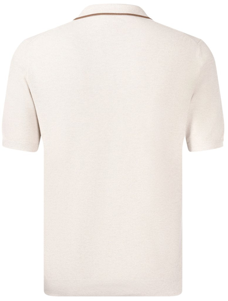 Knitted Pique Shirt - Beige