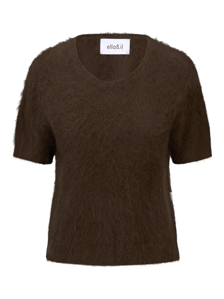 Emmy Brushed Tee - Brown