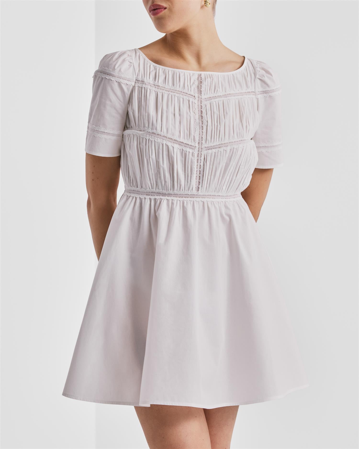 Poplin Decorated Dress