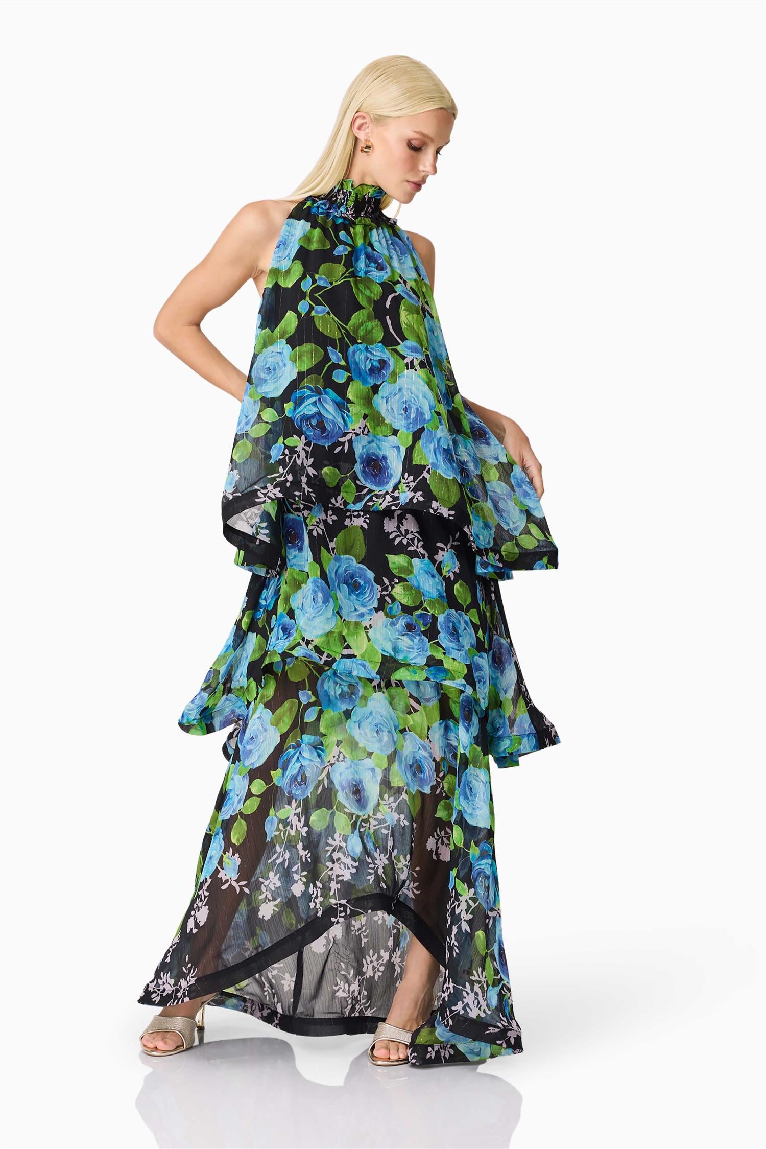 Briony Gown Black Multi