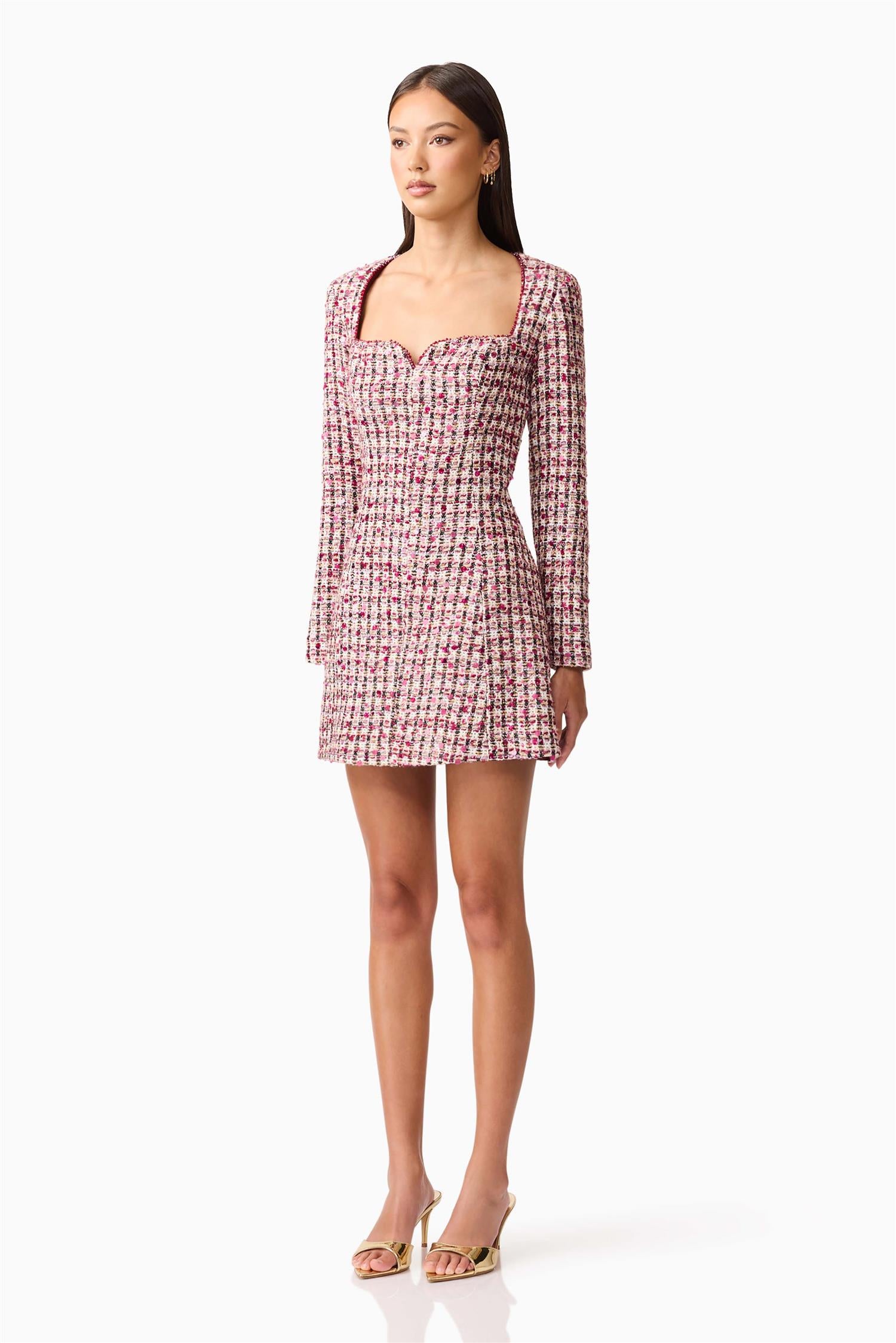 Bianca Long Sleeve Mini Dress Berry Multi