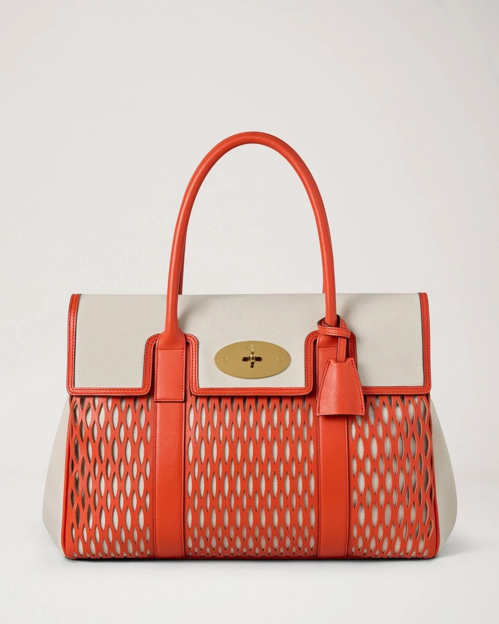 Bayswater Natural & Coral Orange Small Classic Grain