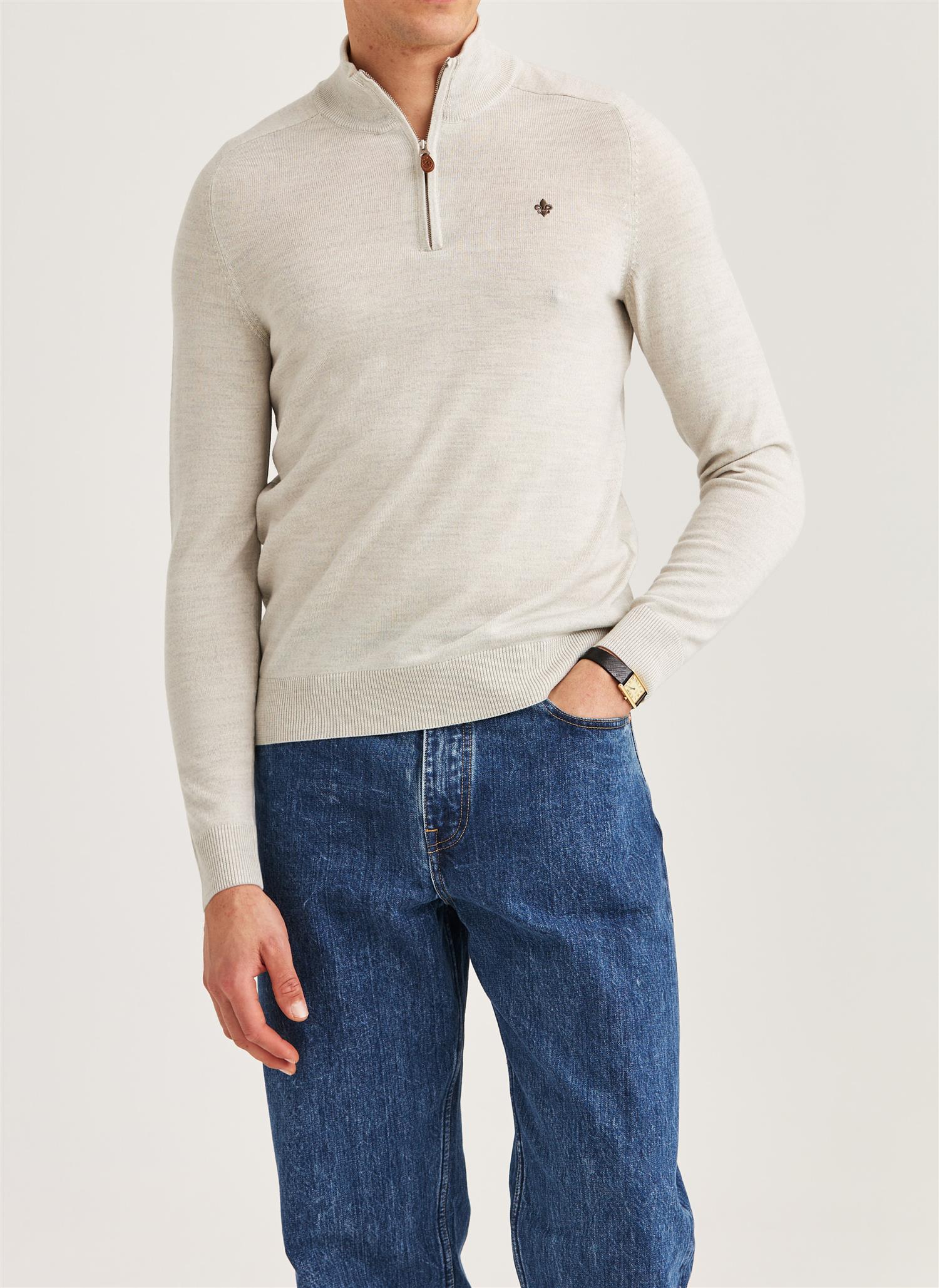 Merino John Zip - Off White