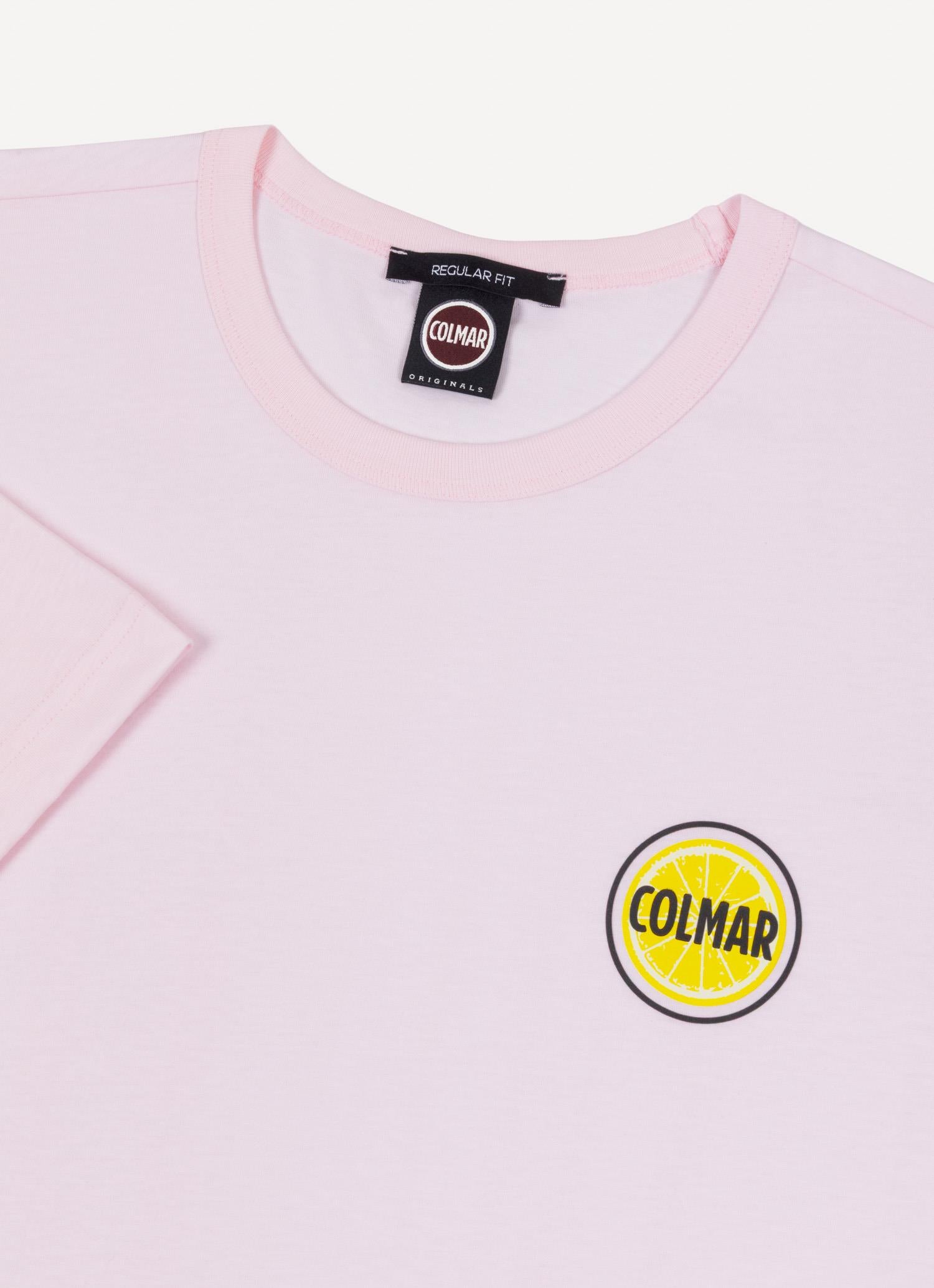 T-Shirt Chest Print - Rosa