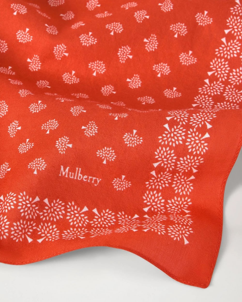 Mulberry Tree Cotton 55 Scarf Coral Orange