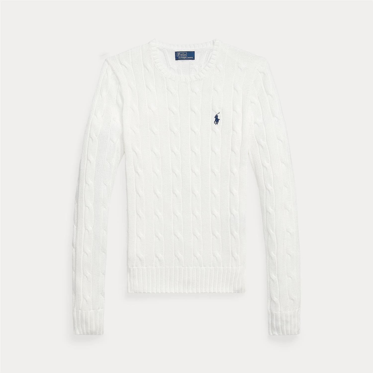 Cable-knit Cotton Crewneck Sweater