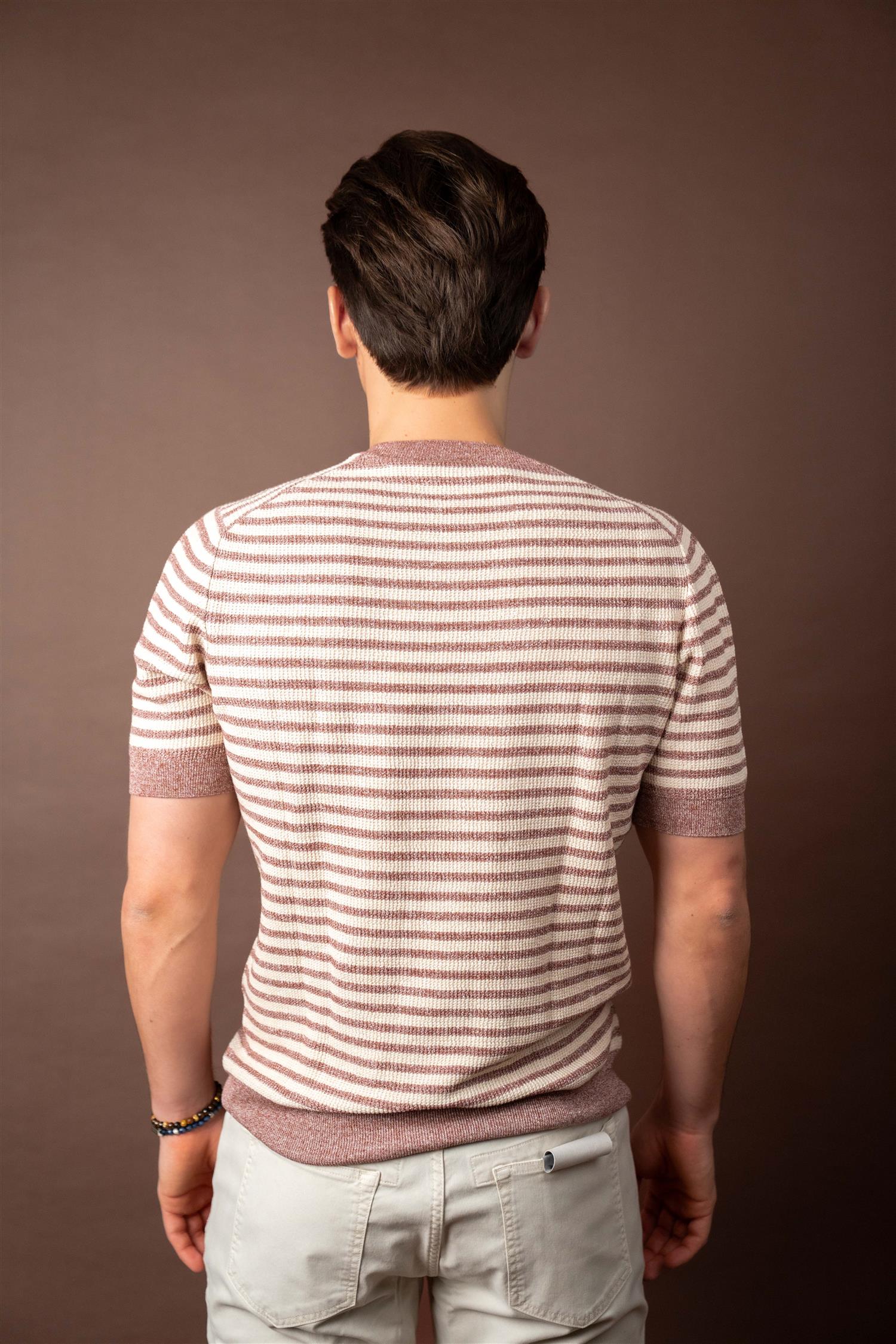 Striped T-shirt - Rust