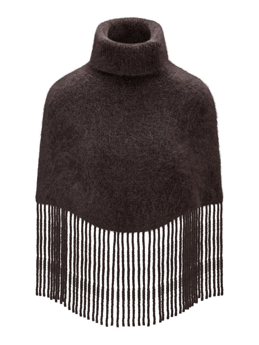 Nikola Chunky Poncho Dark Brown