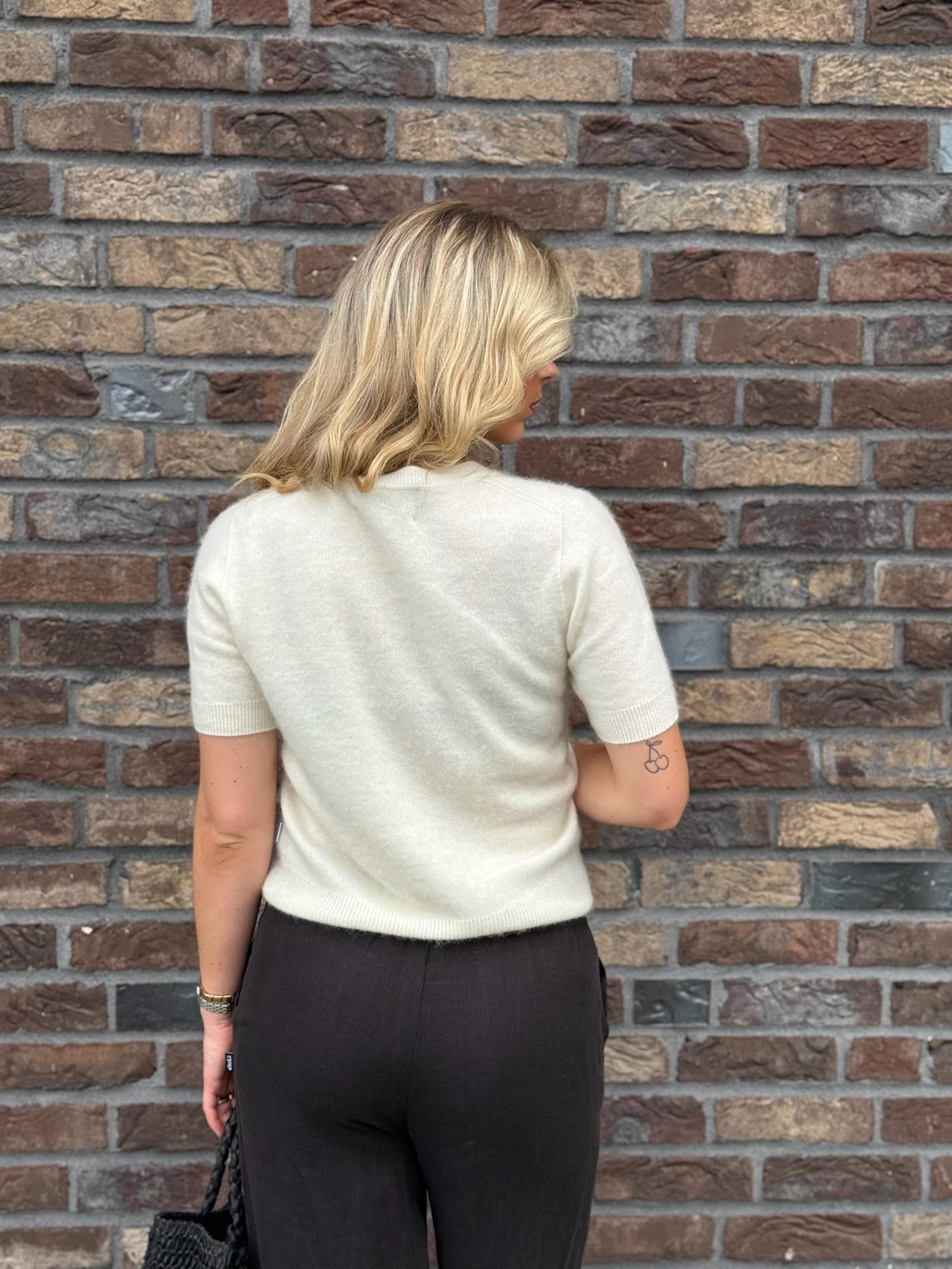 Emely Brushed Tee White