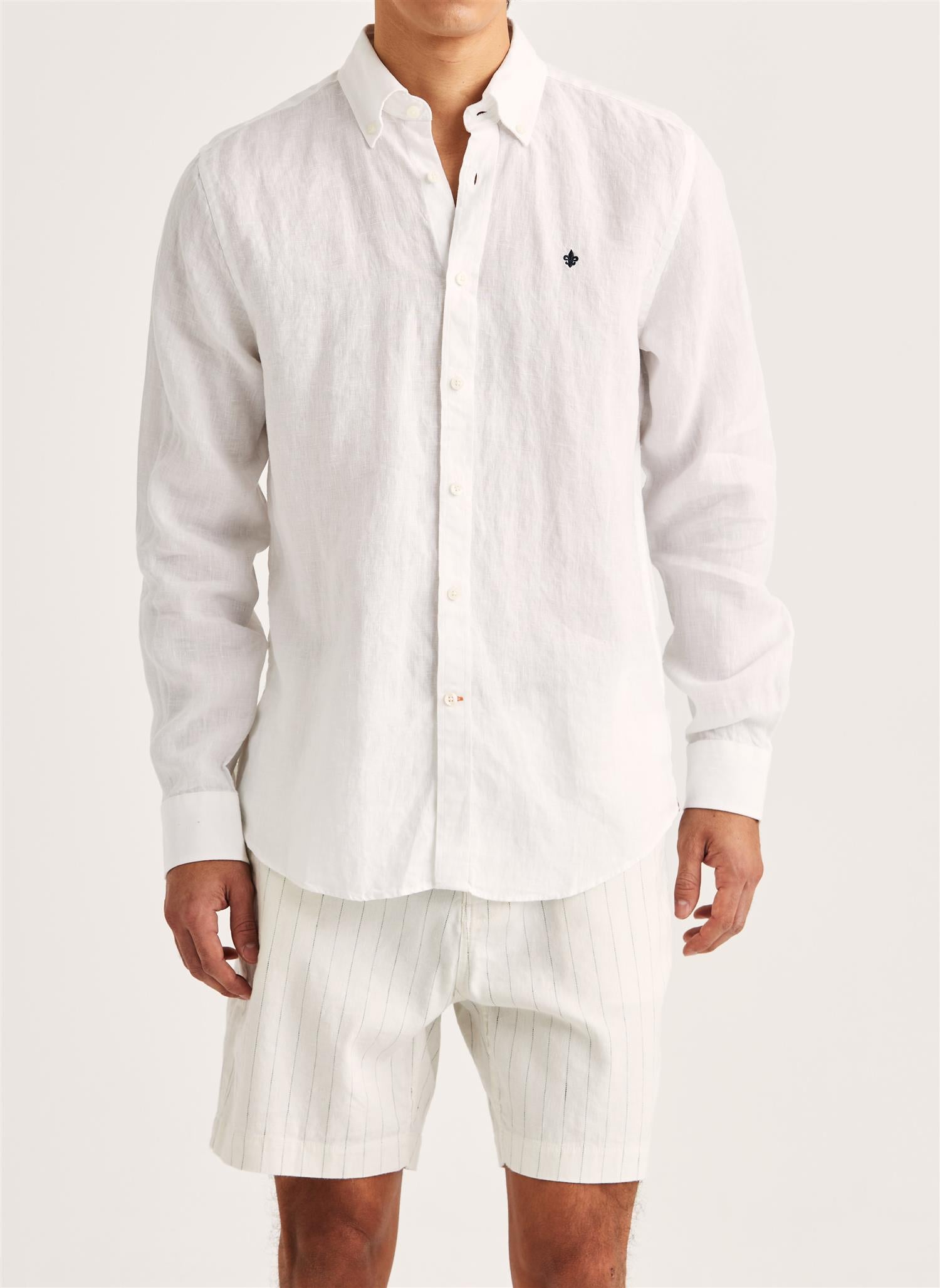 Douglas Linen Shirt - Off-White