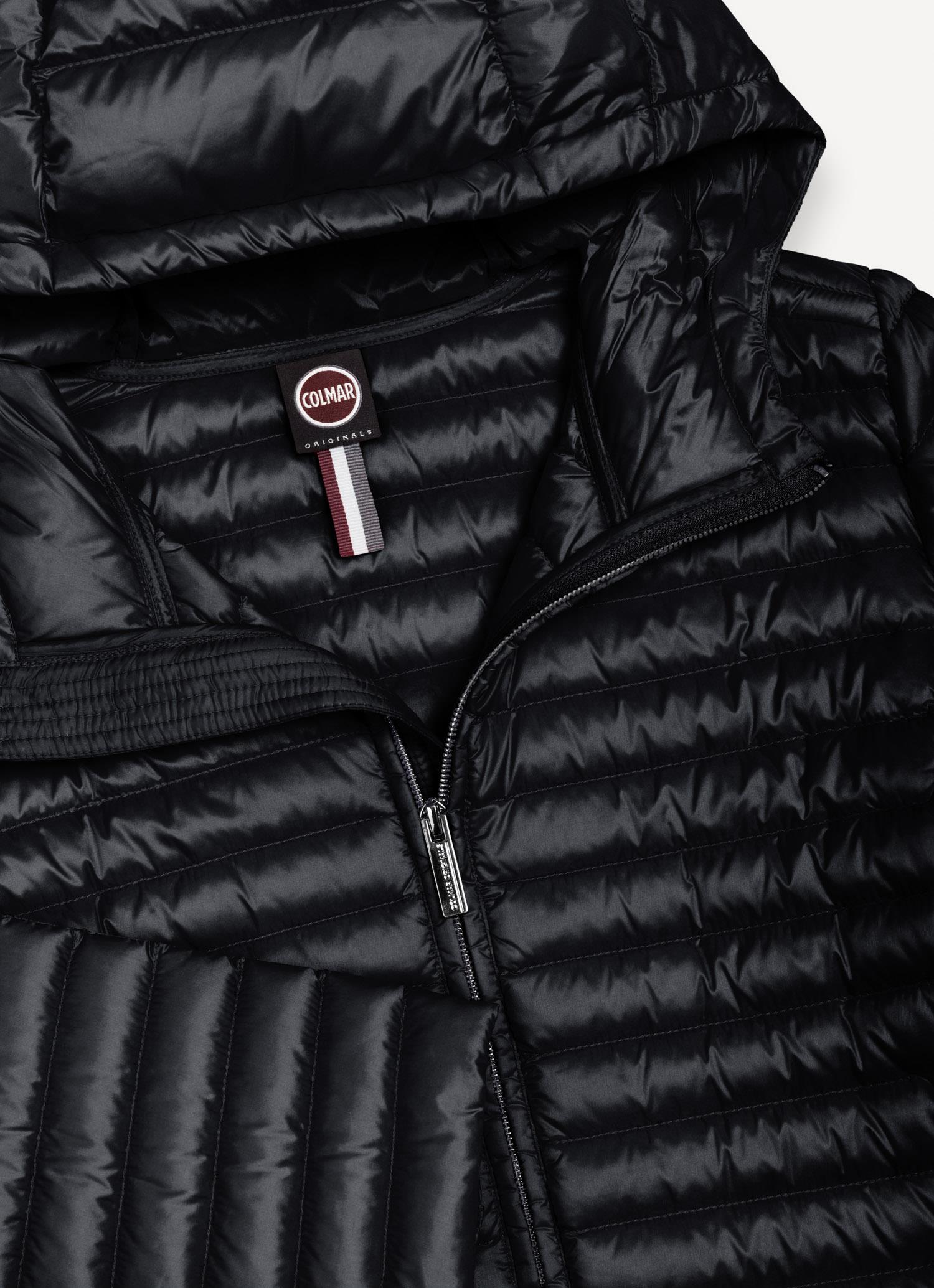 Quilted jacket with hood Black