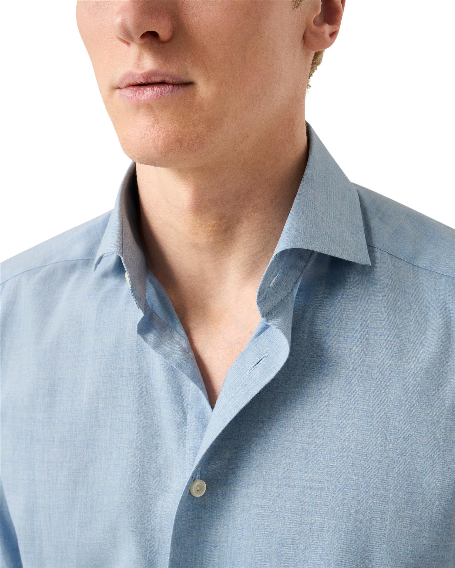 Solid Signature Flannel Shirt - Blue