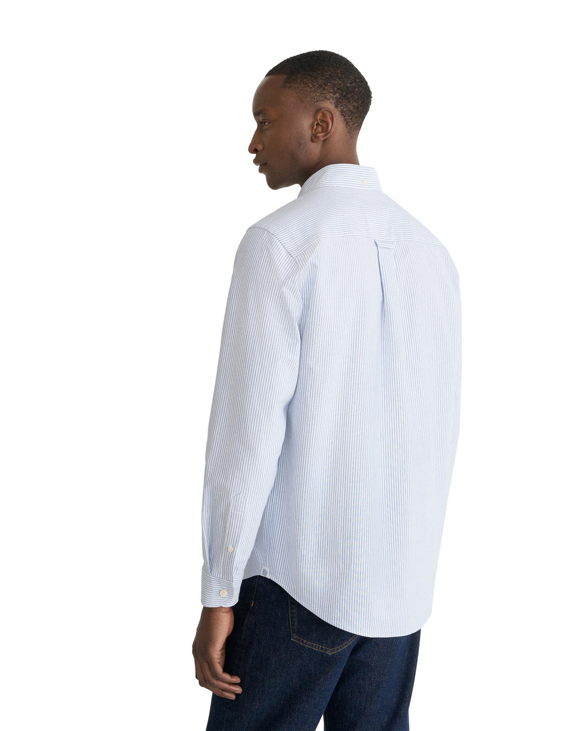 Striped Oxford Shirt- Light blue