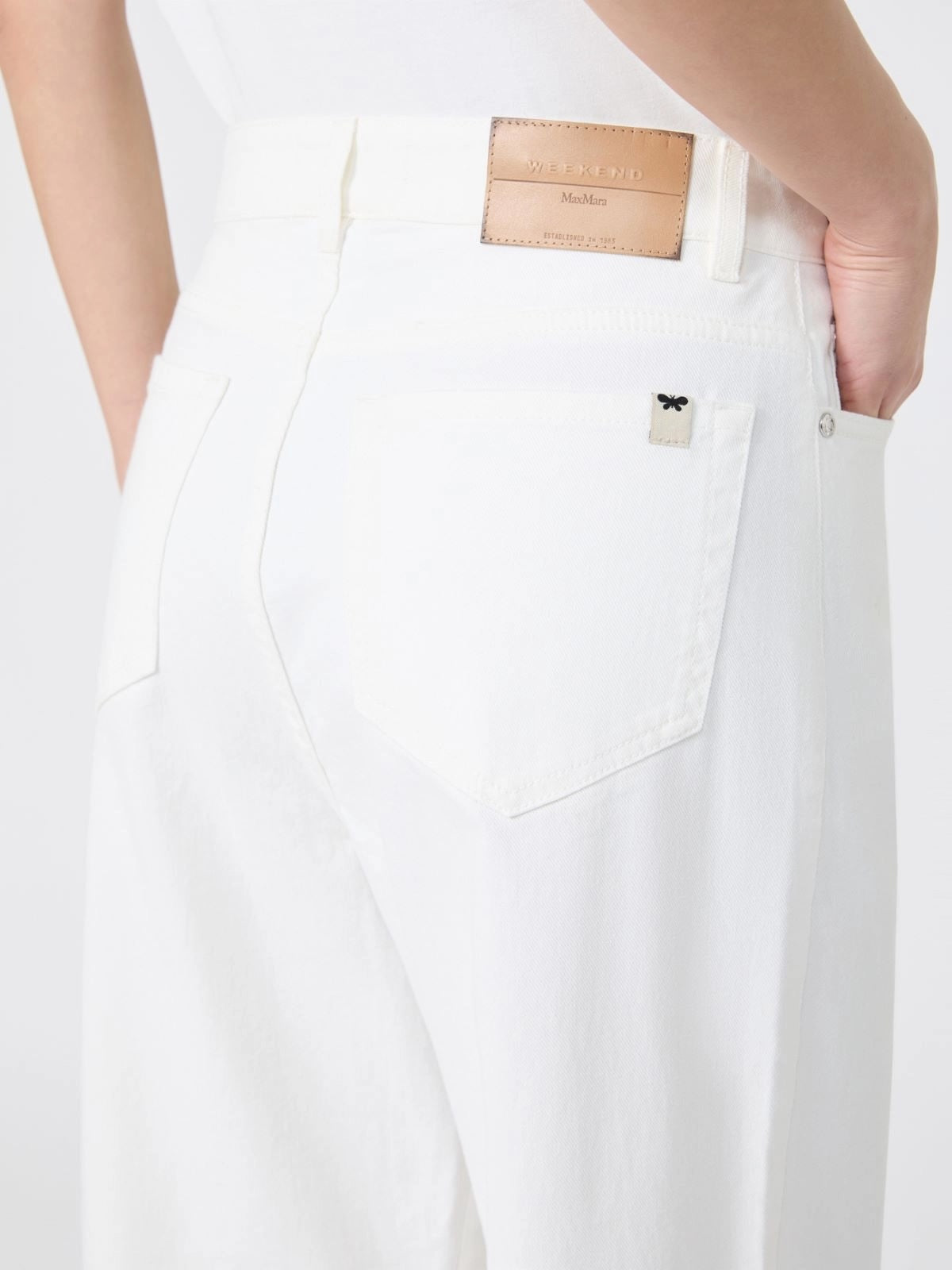 Medina Wide-leg Trousers White