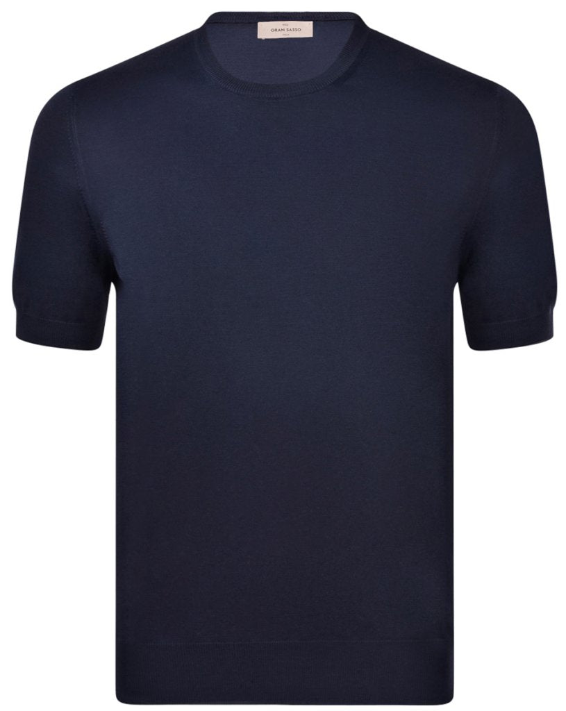 Ribbed T-shirt - Navy