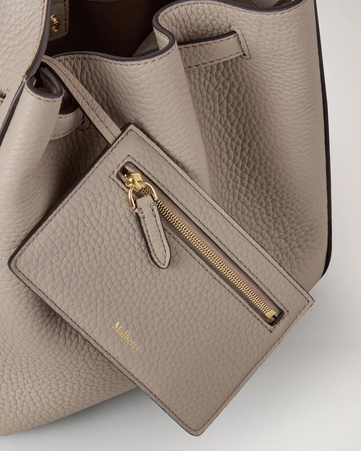 Small Lyra Bucket Cashmere Taupe Heavy Grain