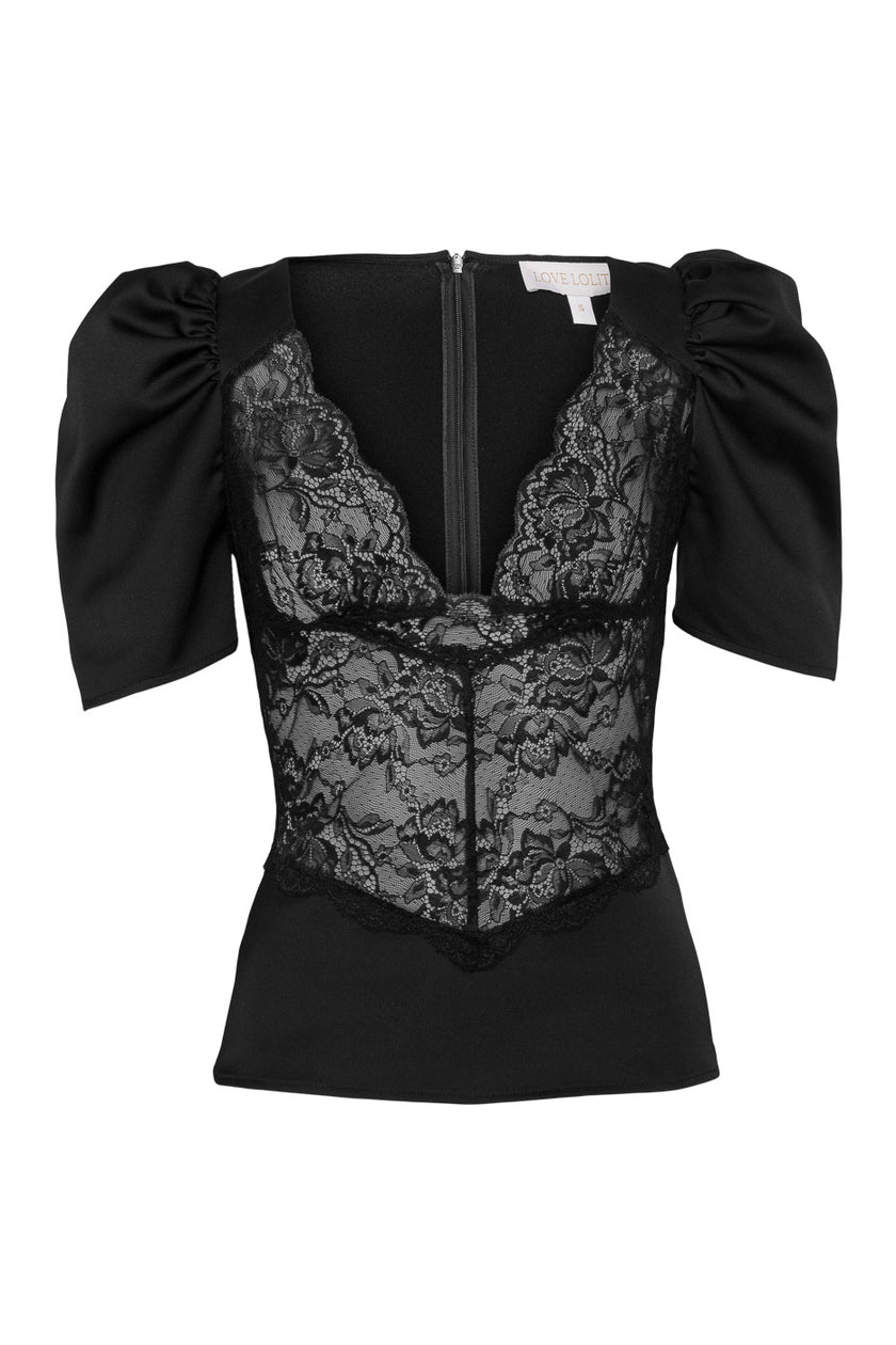 Francis Lace Top - Black