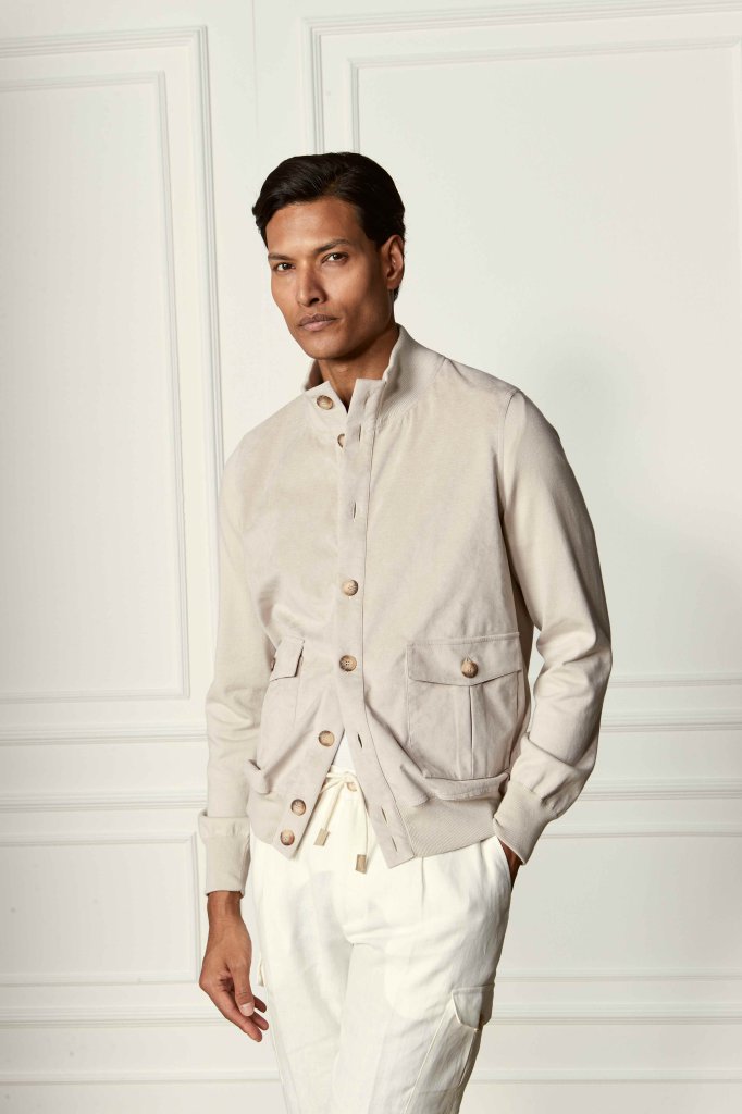 Alcantara Cardigan - Beige