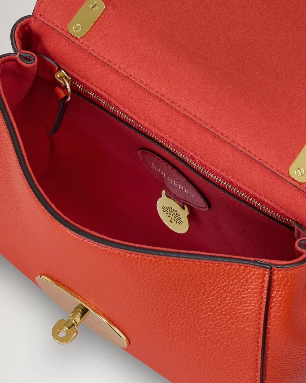 Lily Coral Orange Small Classic Grain