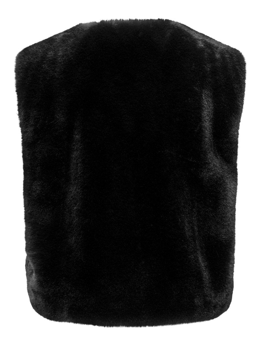 Norah Fake Fur Vest Black