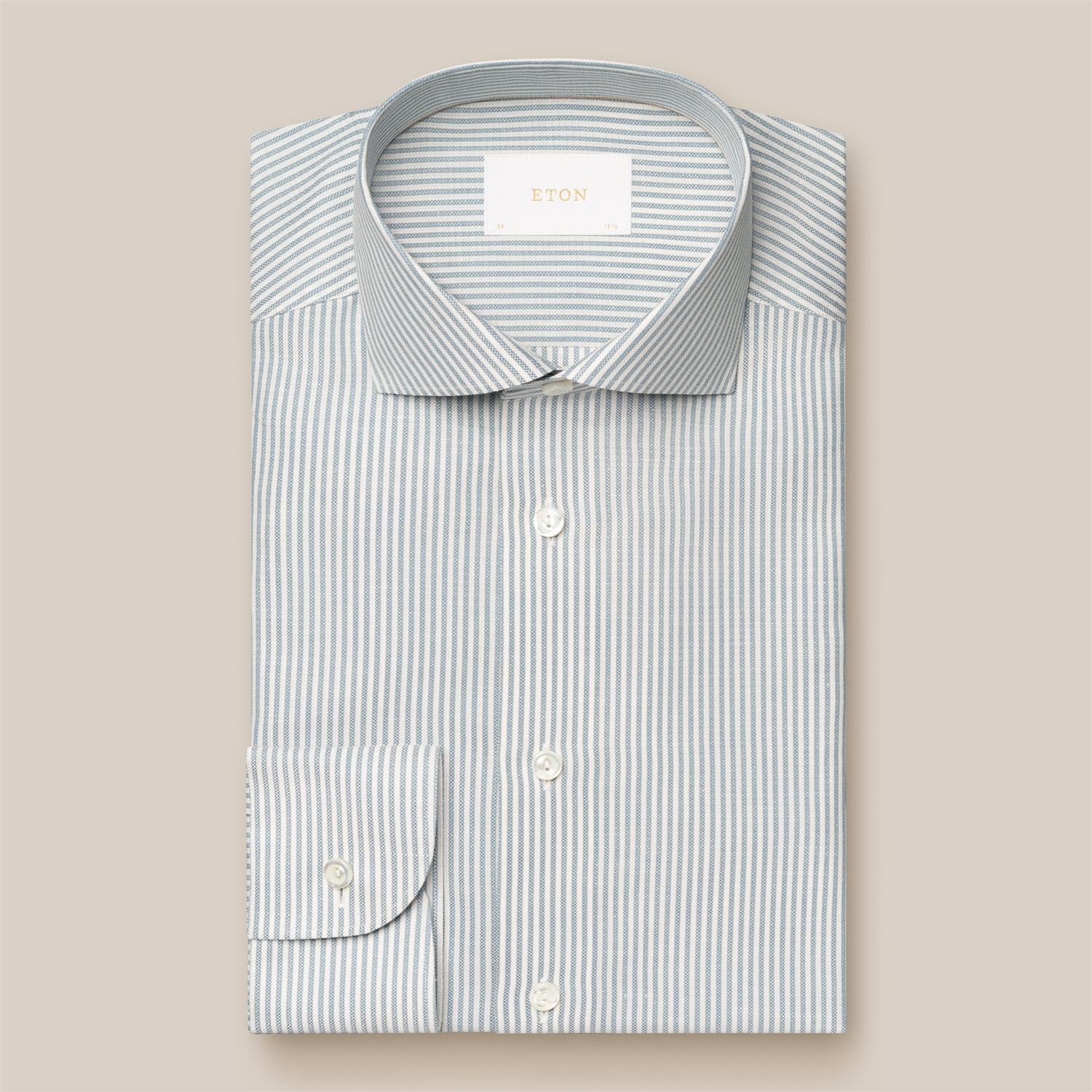 Striped - Cotton Linen Silk - Blå Striper