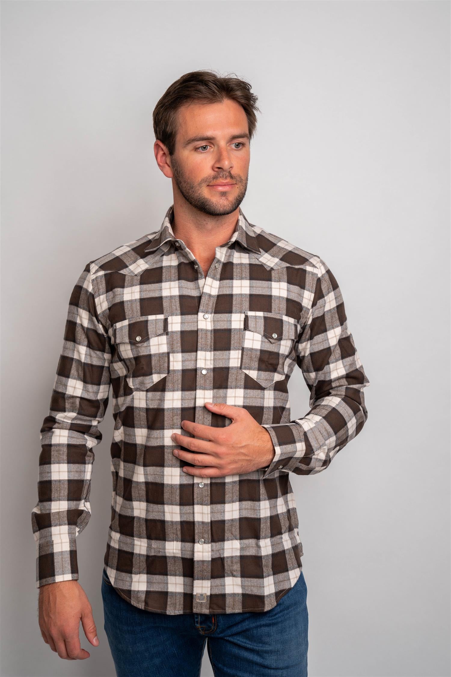 Flannel Ruter - brun