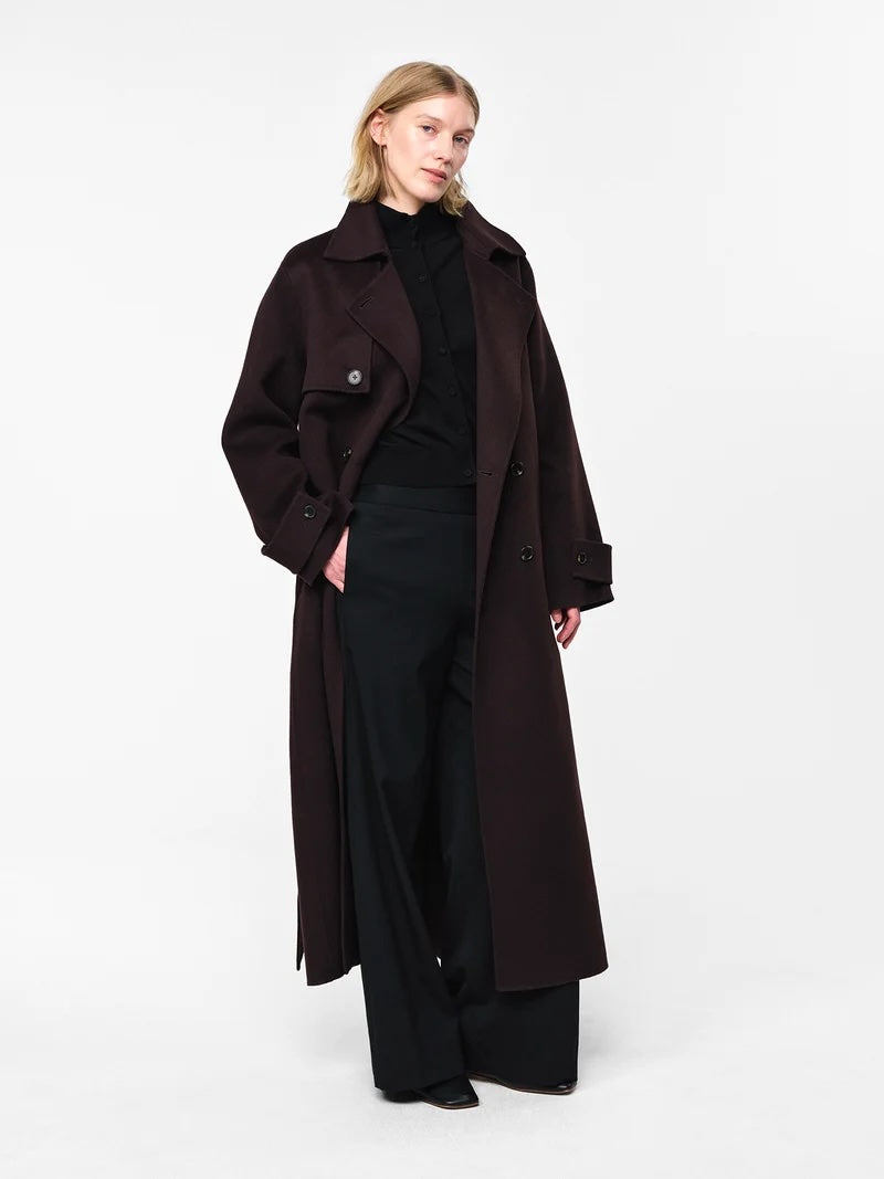 Thale Wool Trenchcoat Dark Brown
