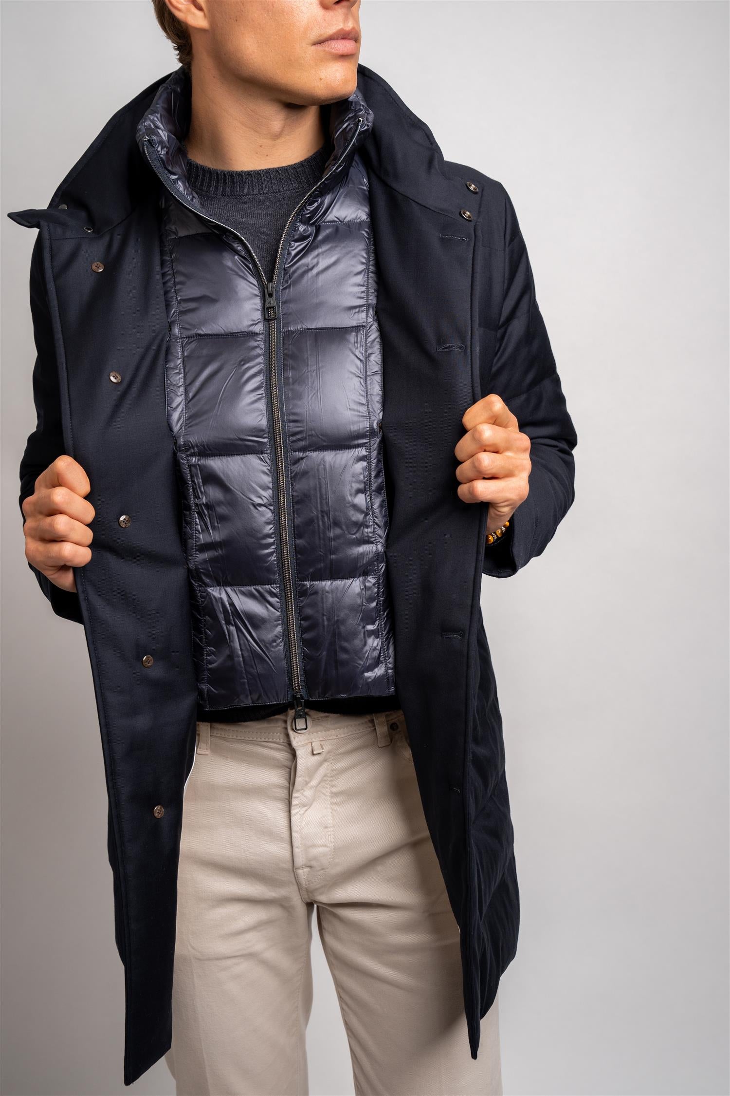 Man Down Coat - Dark Blue