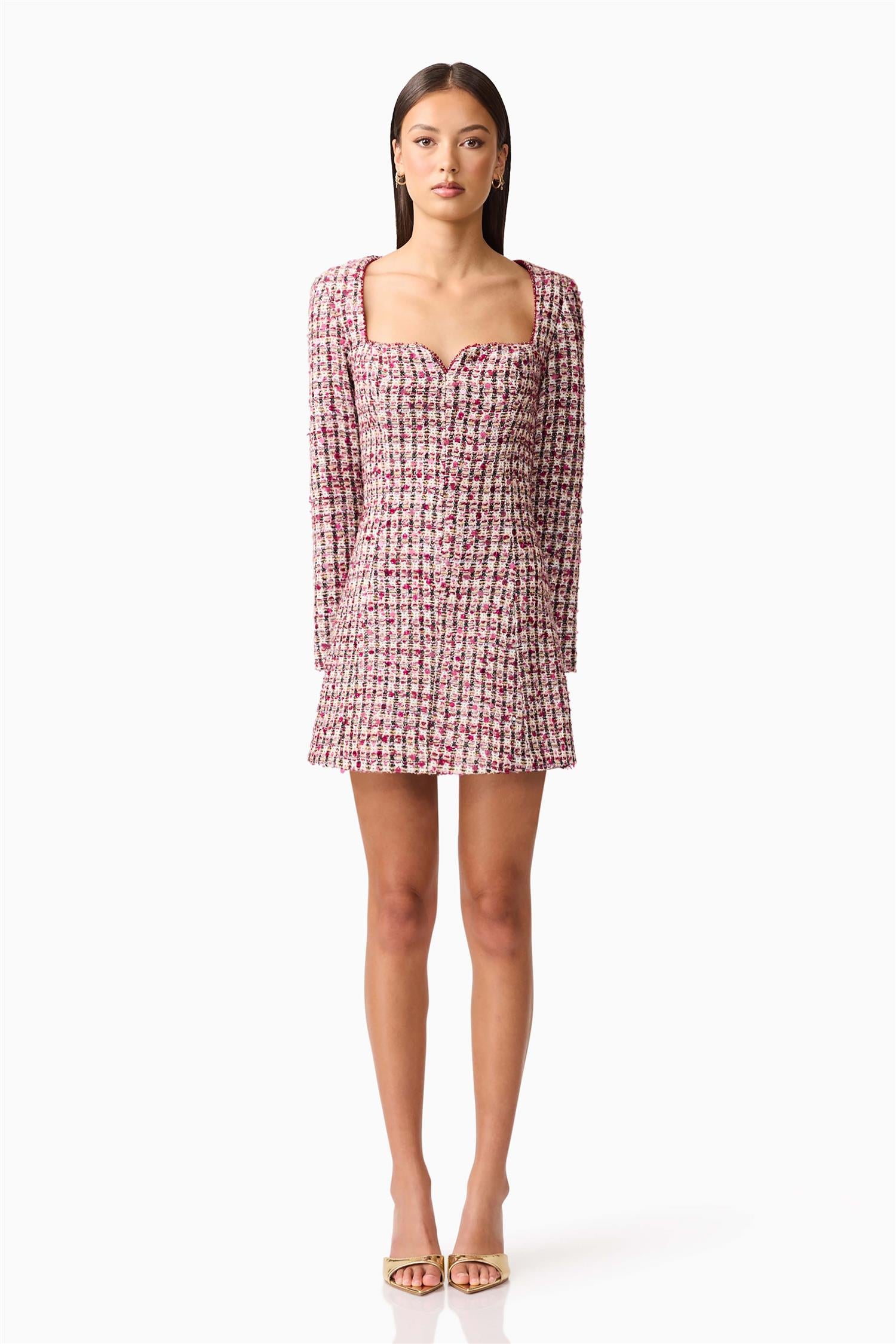 Bianca Long Sleeve Mini Dress Berry Multi